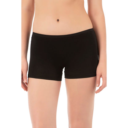 Women's Cotton Boxer Briefs 3-Pack – White, Nude & Black | Soft, Breathable, Full-Coverage Underwear