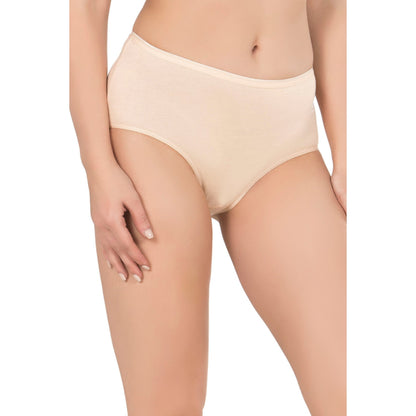 Women’s High-Waist Modal Cotton Panties – 3-Pack Seamless, Breathable, Full-Coverage Briefs (Black, Skin, White)