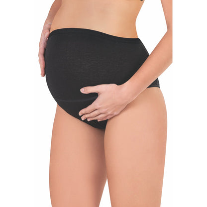 3-Pack Cotton Maternity Briefs – Soft, Stretchy & Breathable Pregnancy Underwear (White, Black, Skin)