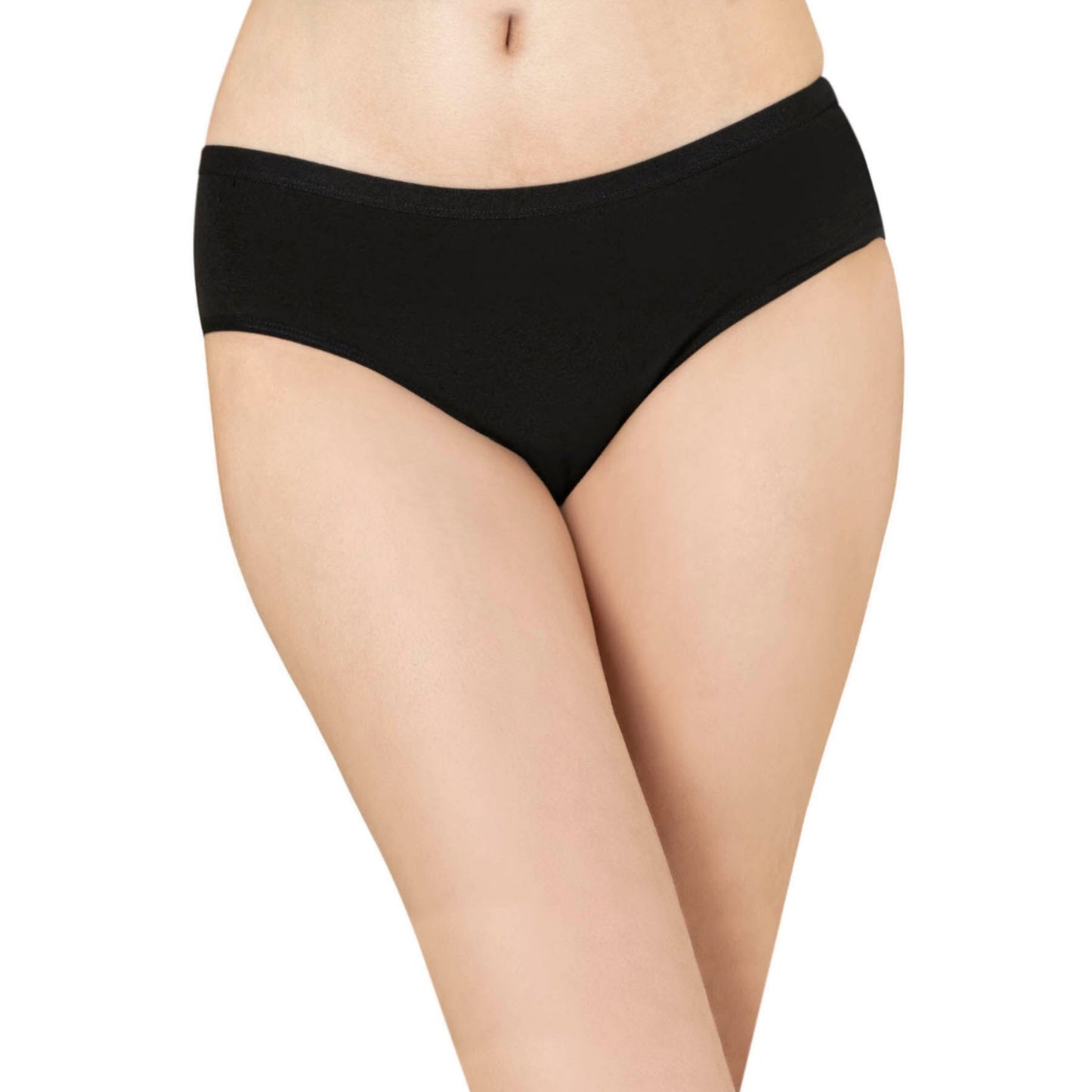 Women’s Cotton Brief Panties – 3-Pack Full-Coverage Underwear, Soft Stretch & Breathable Comfort (Black, Skin, White)