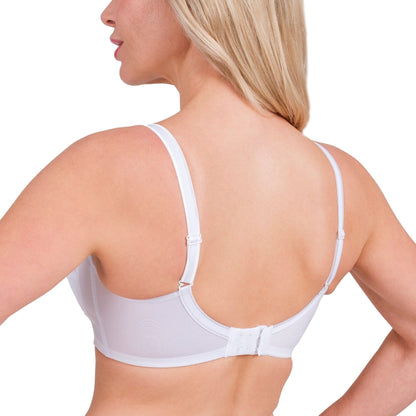 Women’s Full-Coverage Lace Bra – Wireless, Supportive & Breathable Lingerie (White, Black, Skin)