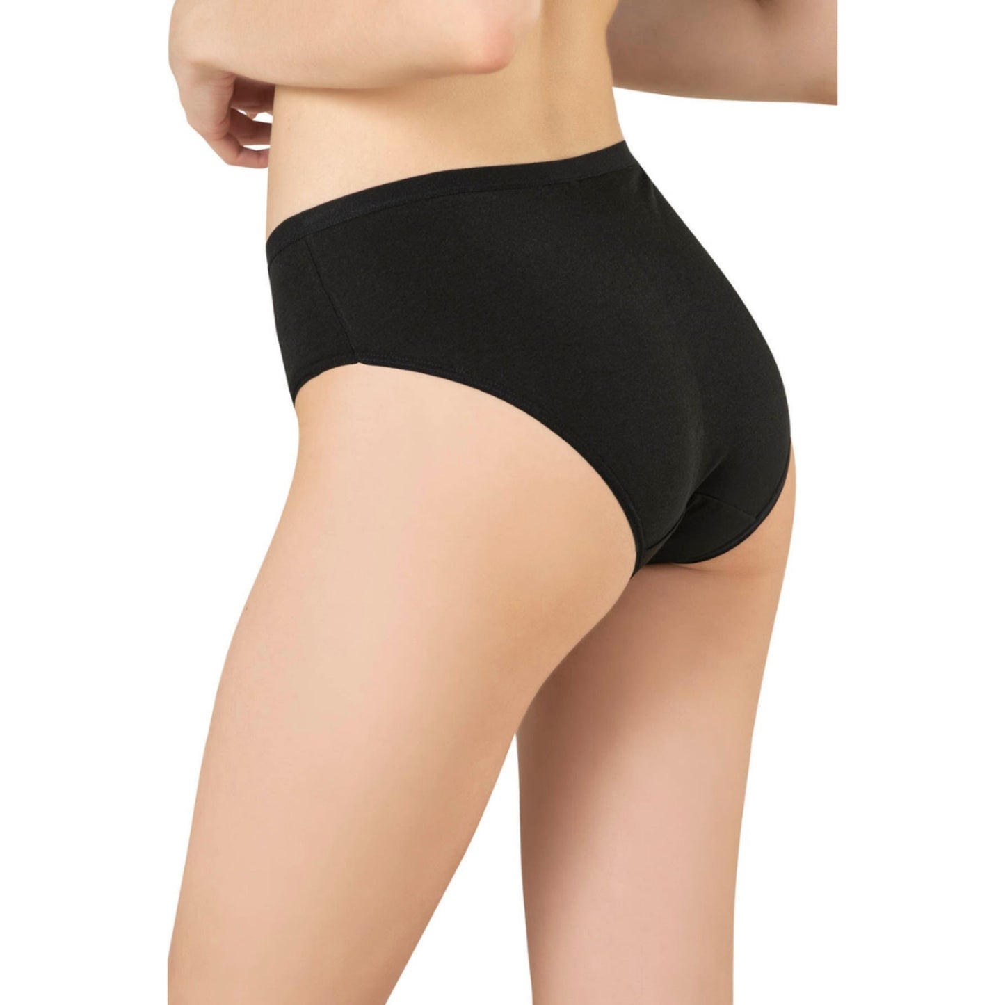 Women’s Cotton Brief Panties – 3-Pack Full-Coverage Underwear, Soft Stretch & Breathable Comfort (Black, Skin, White)