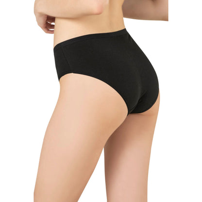 Women’s Cotton Brief Panties – 3-Pack Full-Coverage Underwear, Soft Stretch & Breathable Comfort (Black, Skin, White)