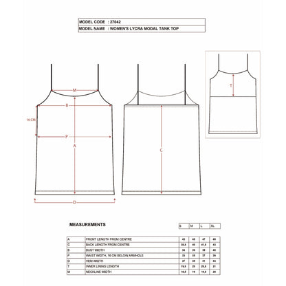 Women's Cotton-Modal Camisole Top – Soft Stretch Knit Tank with Thin Straps