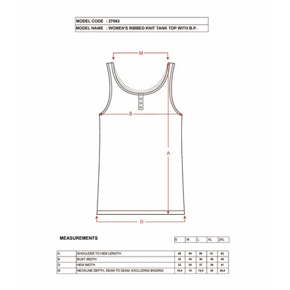 Women’s Ribbed Cotton Tank Top with Snap Buttons – Stretch Sleeveless Henley Shirt