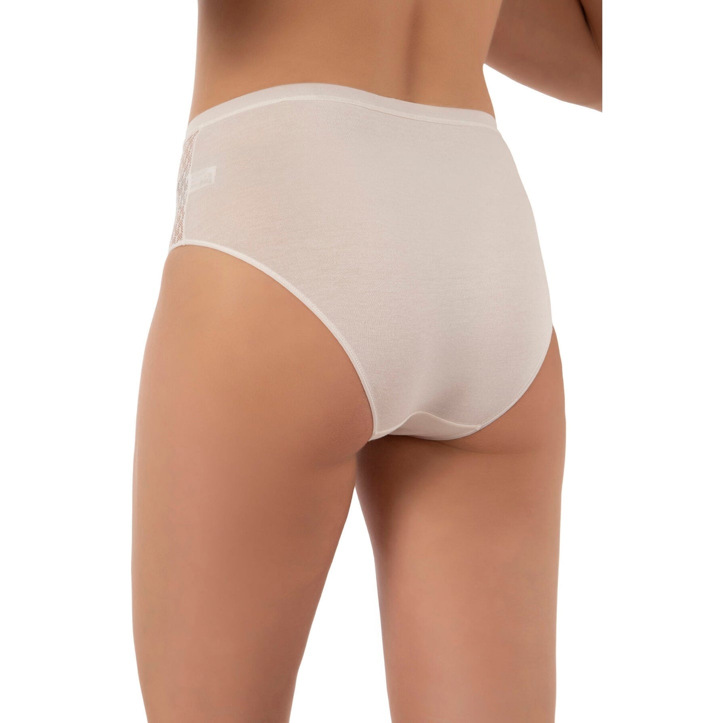 3-Pack Women’s Cotton Modal High-Leg Briefs – Lace Side Panel Underwear Set