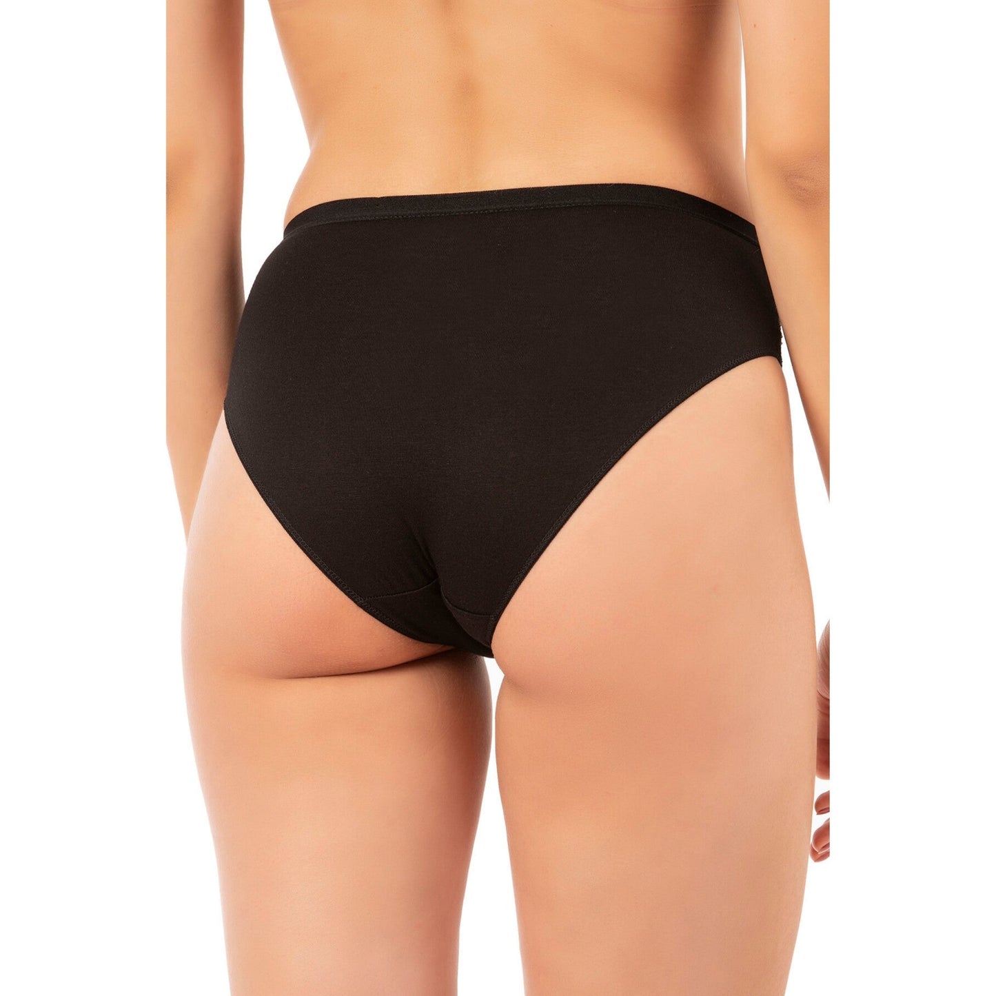 3-Pack Women’s Cotton Modal High-Leg Briefs – Lace Side Panel Underwear Set