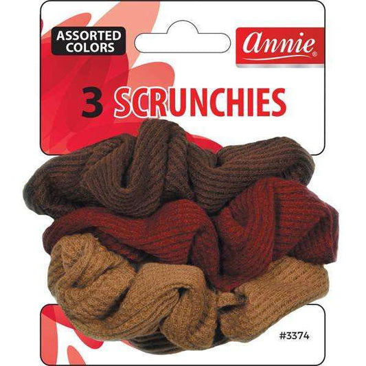 Annie Hair Scrunchies Assorted 3 Pieces #3374