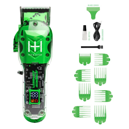 ANNIE Hot & Hotter Professional Rechargeable Cordless Clippers - Space Green