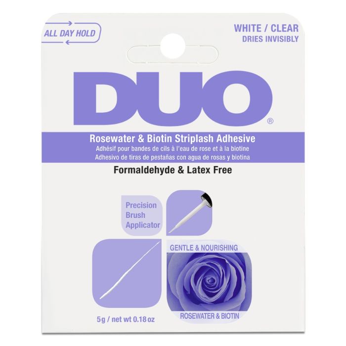 DUO - Rose Water & Biotin Striplash Adhesive (White / Clear)