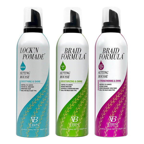EBIN BRAID FORMULA LOCK'N POMADE Setting Mousse (12.49oz) – Gabby's ...