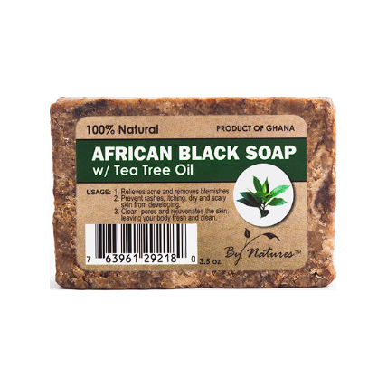 BY NATURES African Black Soap (3.5oz) WITH TEA TREE OIL 3.5OZ