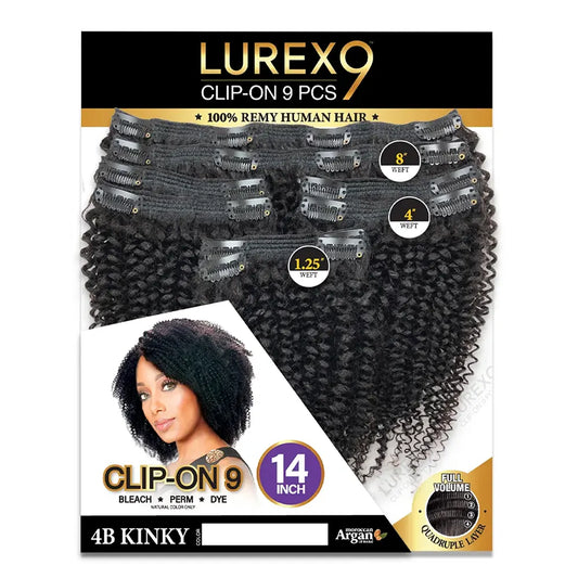 Zury Lurex 3C Curly 100% Remy Human Hair 9pcs Clip-On 14"
