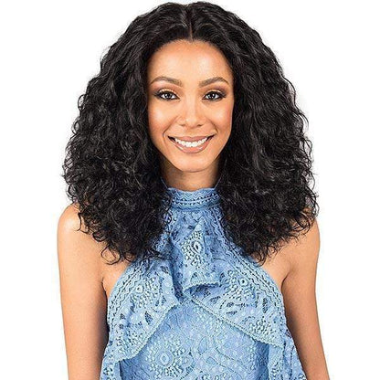 Bobbi Boss Indiremi 100% Virgin Remy Hair 4x4 Deep Lace Wig - NATURAL WAVE 20